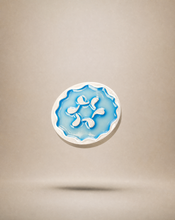 Bisque Ball Marker Matte Steel/ Aqua 30mm x 4mm