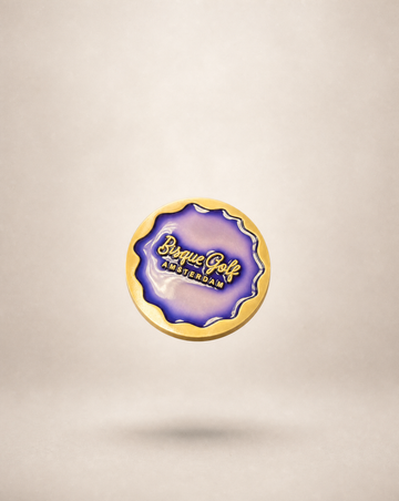 Bisque Ball Marker Matte Gold/ Purple 30mm x 4mm