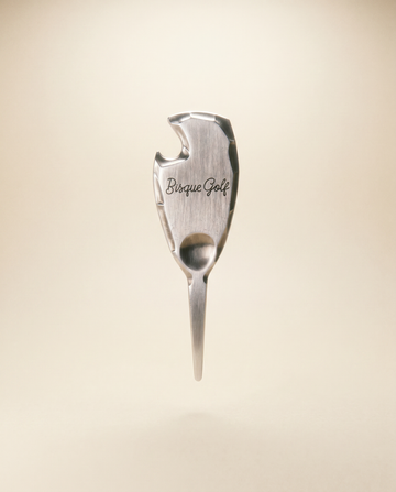 Bisque Golf Single Prong Divot Tool - Nickel