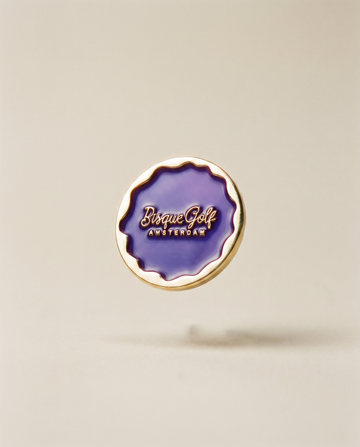 Bisque Ball Marker Purple/ Gold 30mm x 4mm