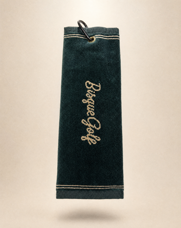 Bisque Golf Jaquard Velvet Tri-Fold Towel - Dark Green