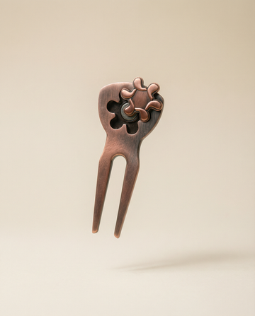Bisque Golf Divot Tool with Ball Marker - Copper