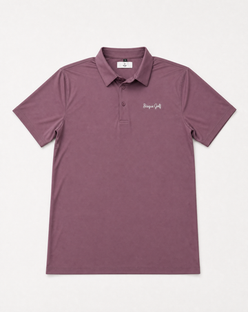 Bisque Golf Solid Performance Polo - Soft Burgundy