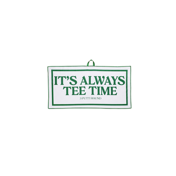3 Putt Round It's Always Tee Time Tour Towel - White/Green