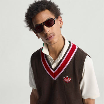 adidas Originals S Knit Vest - Brown
