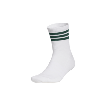 adidas Golf Originals 3-Stripes Half Crew Sock - White/Green