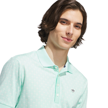 adidas Originals Golf Novelty All Over Print Polo - Clear Mint/Cloud White