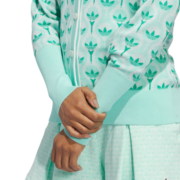 adidas Originals Golf Cardigan - White/Clear Mint