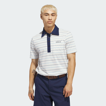 adidas Golf originals Stripe Polo - White