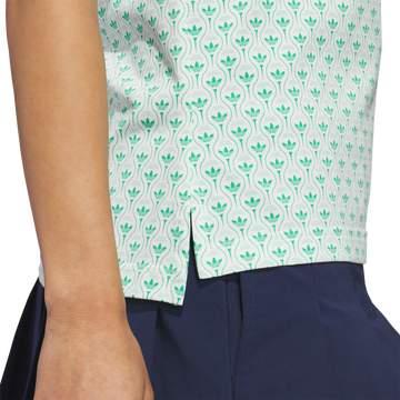 adidas Originals Golf Novelty All Over Print Top - Court Green/Cloud White