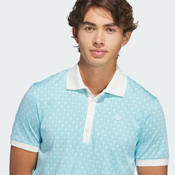 adidas Originals All Over Trefoil Polo with Stripe