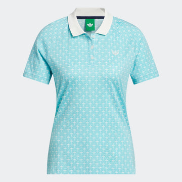 adidas Originals All Over Trefoil Polo - Aqua