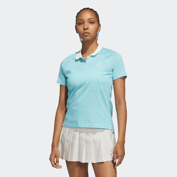 adidas Originals All Over Trefoil Polo - Aqua