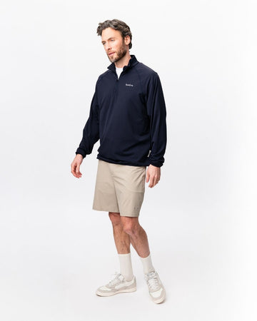 Local Rule Midlayer Q-zip - Navy, full body front