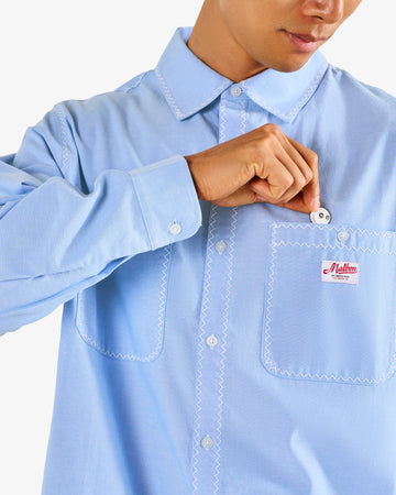 Malbon Bench Mark Shirt - Blue Chambray