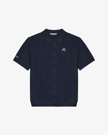 Malbon Crosscut Polo - Blueberry