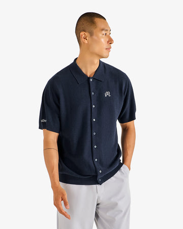 Malbon Crosscut Polo - Blueberry