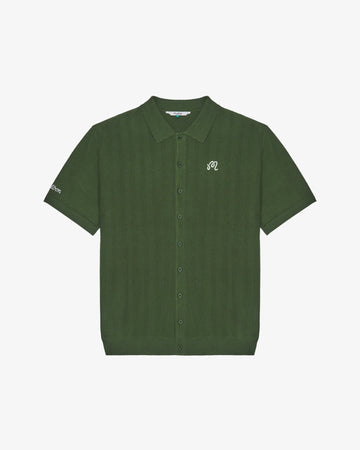 Malbon Crosscut Polo - Rifle Green