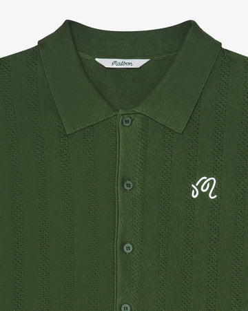 Malbon Crosscut Polo - Rifle Green