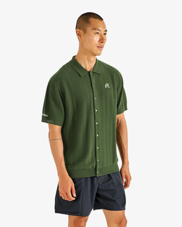 Malbon Crosscut Polo - Rifle Green
