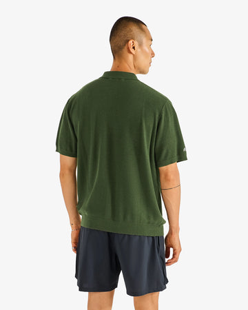 Malbon Crosscut Polo - Rifle Green