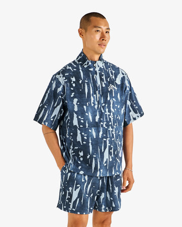 Malbon Pine Inkwash Windshirt - Navy