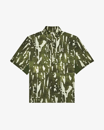 Malbon Pine Inkwash Windshirt - Olive