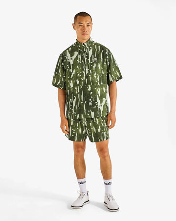 Malbon Pine Inkwash Windshirt - Olive