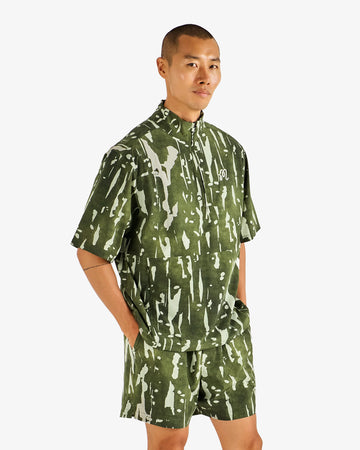 Malbon Pine Inkwash Windshirt - Olive