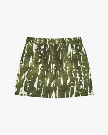 Malbon Scooter Inkwash Short - Olive