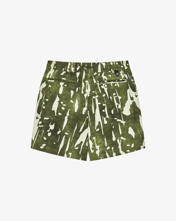 Malbon Scooter Inkwash Short - Olive