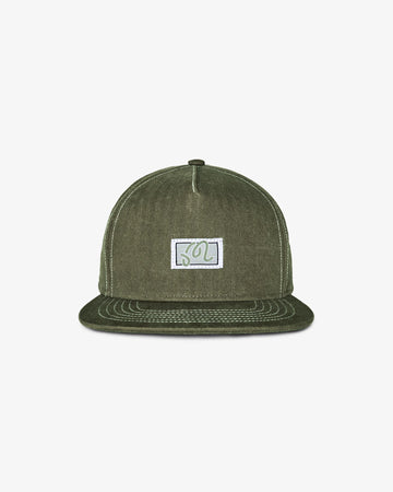 Malbon Station Snapback Hat - Military Green