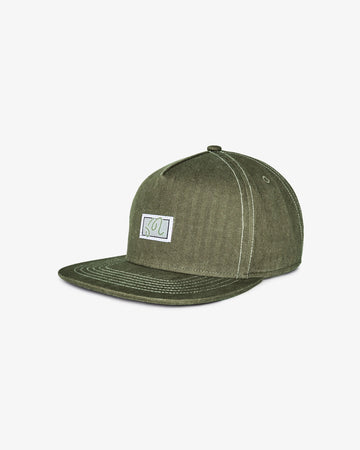 Malbon Station Snapback Hat - Military Green