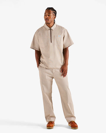 Malbon Hickory Windshirt - Brown Stripe