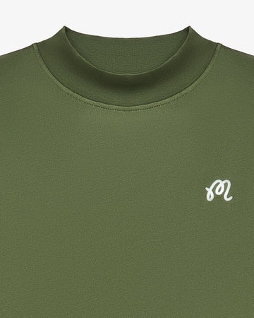 Malbon Upland Mockneck Tee - Rifle Green