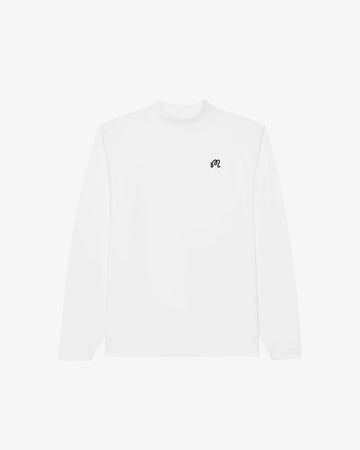 Malbon Upland Mockneck Tee - White