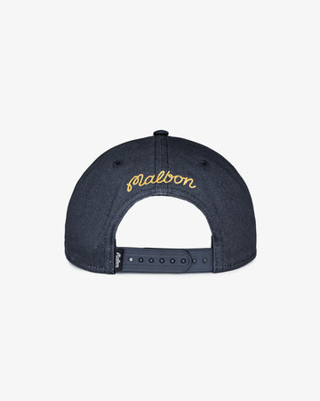 Malbon M script Snapback Hat - Blueberry