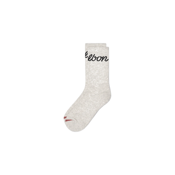 Malbon Bon Script Sock - Heather Oatmeal