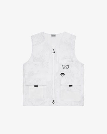 Malbon Golf and Tackle Vest - White Ripple