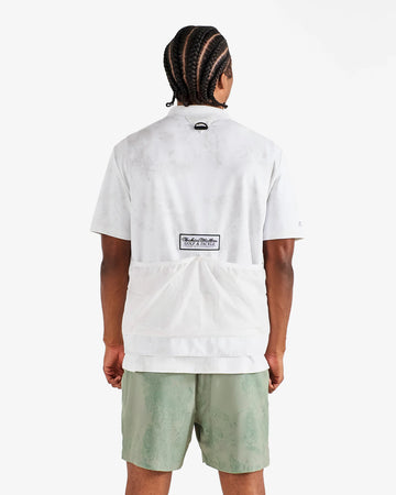 Malbon Golf and Tackle Vest - White Ripple