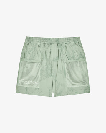 Malbon Basket Mesh Pocket Short - Steel Ripple