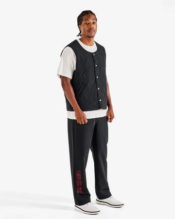 Malbon Swell Reversible Vest - Crimson Red/Black
