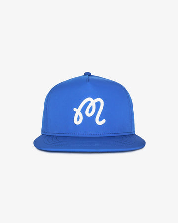 Malbon M Chain Stitch Snapback - Imperial Blue
