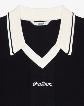 Malbon Mountain Knit Polo - Black