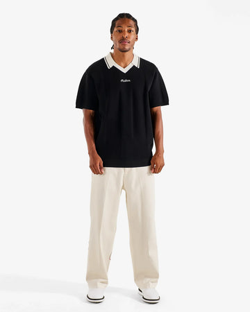 Malbon Mountain Knit Polo - Black