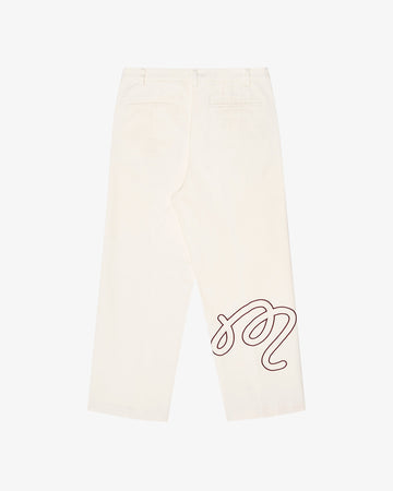 Malbon Twill La Perla Pant - Ivory