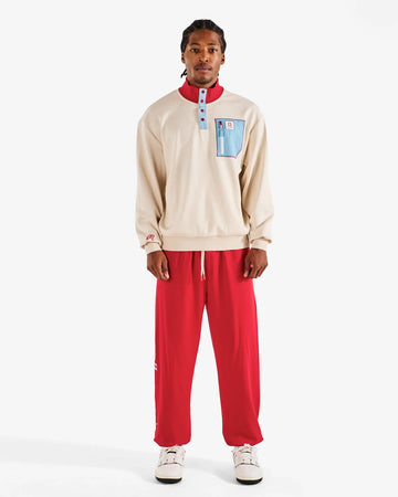 Malbon Mountain Sweatshirt - Ivory/Scarlet