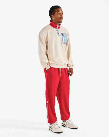 Malbon Mountain Sweatshirt - Ivory/Scarlet