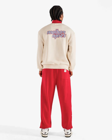 Malbon Mountain Sweatshirt - Ivory/Scarlet