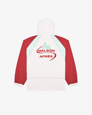 Malbon Mountain All Weather Jacket - Ivory/Scarlet